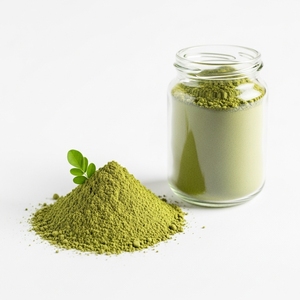 Poudre de feuilles de Moringa séchées vertes pures, tamisée finement, ingrédient à base de plantes pour smoothies, mélanges de boissons et vente en gros, prête à l'emploi - Product Image 4