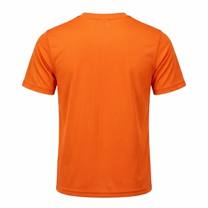Dumela Men's <b>Orange</b> Short Sleeve O-Neck Casual Solid <b>T</b>-<b>Shirt</b> Regular Fit Breathable 100% Polyester Knitted - Product Image 2