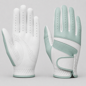 Gants de golf en cuir Cabretta antidérapants de haute qualité, couleurs personnalisées, prix de gros, logo imprimé, pour les mains sportives standard - Product Image 1