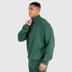 Sweat-shirt demi-zip épais 400 g/m² pour homme, coupe ample, col quart-zip, idéal pour les marques de streetwear, personnalisable avec logo - Product Image 2