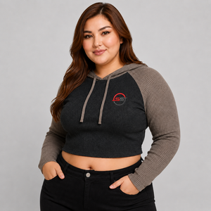 Durable Women's Cropped Hoodie Custom Logo Soft Cotton Fleece Warm Breathable Pullover Casual Wear Women Cropped Hoodie - Product Image 3