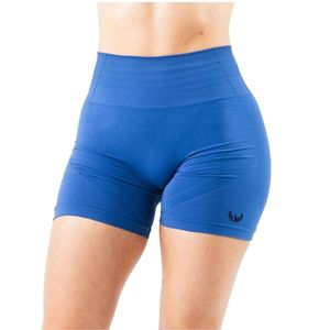 Shorts de sport sans couture taille haute bleu roi pour femme, extensibles, pour la gym, le fitness, l'entraînement, le yoga et les activités sportives - Product Image 1