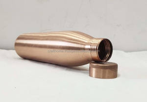 Customized 100% Pure Copper Drinkware Eco-Friendly Matte Finish <b>Water</b> <b>Bottle</b> From India Bulk <b>Metal</b> Material Drinkware Category - Product Image 4