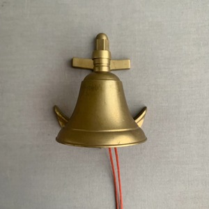 Cloche de bateau en laiton massif plaqué, ancre murale, sonnette nautique marine, cloche de porte antique traditionnelle polie, décoration intérieure - Product Image 5