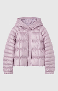 Veste matelassée à capuche de qualité supérieure pour femmes, longueur courte, manches longues, couleur unie, manteau d'hiver chaud avec fermeture à boutons - Product Image 2
