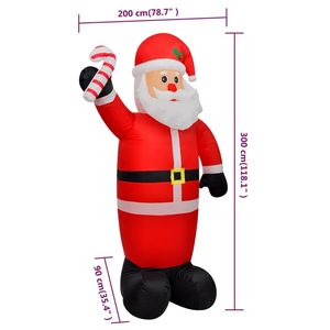 10 ft natale gonfiabile babbo natale con luci a LED decorazioni per feste all'aperto - Product Image 4