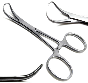 9 cm Backhaus Style Towel <b>Clamp</b> Surgical Dental Medical Stainless Steel <b>Piercing</b> Forceps Reusable Instrument Operating Tool - Product Image 1