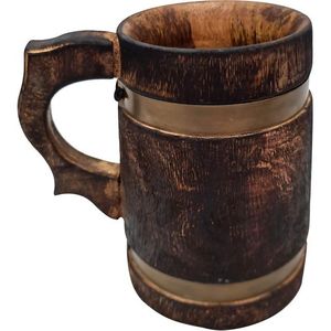 Taza y Platillo de Té de Madera Natural Sólida, Taza de Madera Artesanal para Servir Bebidas - Product Image 6