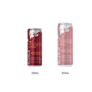 ราคาโรงงานโดยตรง คุณภาพส่งออก ราคาถูก ขายส่ง เครื่องดื่มชูกำลังเรดบูลรสพีช ขนาด 250 มล., 500 มล. - Product Image 4