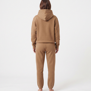 Conjunto de Sudadera con Capucha y Pantalones Deportivos para Mujer, Color Sólido, Ropa Deportiva Informal, Ropa Deportiva Activa, Ropa Deportiva al por Mayor - Product Image 6