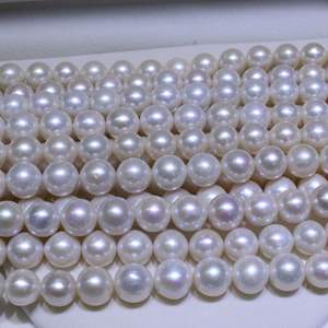 Collar de Perlas de Agua Dulce al por Mayor de 10-11 mm, Cadena de Perlas Brillantes para el Día de la Madre, Joyería de Lujo para Mamá - Product Image 4