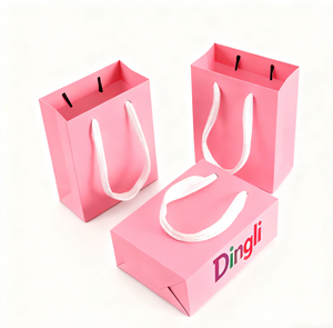 Sacs en papier personnalisés, sacs en carton, sacs cadeaux en papier blanc de luxe, sacs shopping, avec votre propre logo - Product Image 2