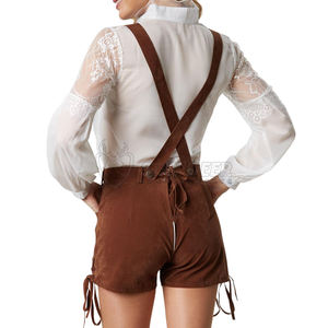 Shorts de Cuero Estilo Alemán para Mujer con Tirantes, Disfraz para Fiesta de Oktoberfest - Product Image 6