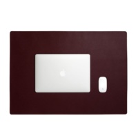Alfombrilla de escritorio de cuero con logotipo personalizado para ordenador portátil, alfombrilla de oficina para PC, tableta y ratón, juego y organizador de escritorio esencial con palabras