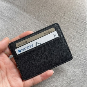 Cartera Clásica Delgada de Cuero Genuino con Logotipo Personalizado y Letra, para Tarjetas de Visita - Product Image 2