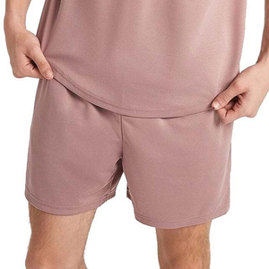 Conjunto de Camiseta y Pantalones Cortos de Verano para Hombre, Casual, Transpirable, de Poliéster/Algodón, de Manga Corta, Color Sólido - Product Image 6