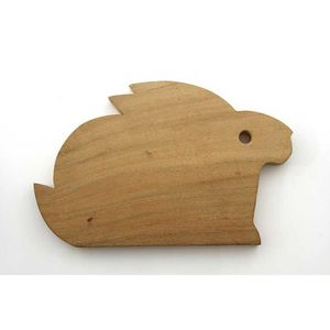 Natural Suar Wood Rabbit <b>Shape</b> Cutting Board Food Grade Large Animal Chopping <b>Block</b> Non Varnished Wooden Slicing Plate Bali - Product Image 1