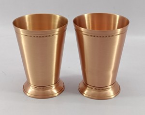 Ensemble de verres martelés en cuivre pur, best-seller, bienfaits ayurvédiques pour la santé, gobelet à eau artisanal, écologique, en cuivre - Product Image 5