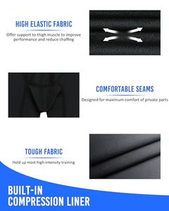 Pantalones Cortos Deportivos 2 en 1 para Hombre, de Secado Rápido, Transpirables, para Ciclismo, Entrenamiento Activo, con Forro, para Correr, Ejercicio, Baloncesto - Product Image 3