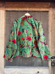 Veste kimono en velours à imprimé oiseaux, robe florale, cadeau pour demoiselle d'honneur - Product Image 6