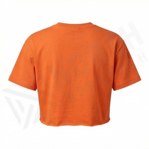 เสื้อครอปท็อปผู้หญิงผ้าฝ้ายสีตามสั่ง แขนยาว คอกว้าง ทรงเข้ารูป สไตล์สตรีทแวร์ ฟิตเนส ออกกำลังกาย เสื้อยืดแอคทีฟแวร์ - Product Image 2