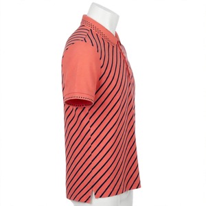 Polo de Coral de Alta Calidad, Personalizable, Transpirable, con Rayas Diagonales Azul Marino, Cuello con Detalles Punteados, Tejido de Piqué de Algodón NEXTEX - Product Image 5