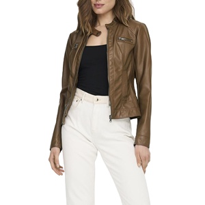 Mode en cuir véritable matelassé respirant couleur personnalisée veste d'hiver pour femmes longueur régulière tenue décontracté prix raisonnable - Product Image 1