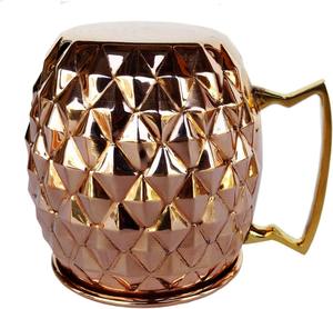 Taza de Cobre Puro Hecha a Mano de Primera Calidad, Taza de Cobre Pulido para Café y Té de Madiha Art and Crafts - Product Image 2