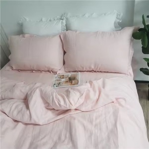 Parures de couette en lin pur 100% délavé avec fermeture boutonnée, vente en gros 2026 - Product Image 2