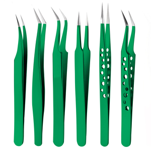 Pince à épiler courbée en acier inoxydable à marque privée, pointe lisse, longueur adaptée pour extensions de cils, outils pour cils, pince à épiler argentée pour cils - Product Image 3