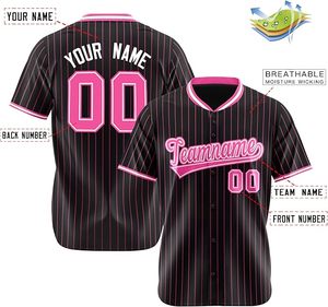 Camiseta de béisbol OEM, ropa informal de entrenamiento, bordado personalizado, impresión de números y letras, camiseta de béisbol con botones. - Product Image 4