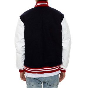 Chaqueta Varsity para Hombre, Chaqueta Letterman Personalizada, Chaqueta Estilo Béisbol con Mangas de Cuero y Lana, Ropa Casual de Calle para Hombre - Product Image 3