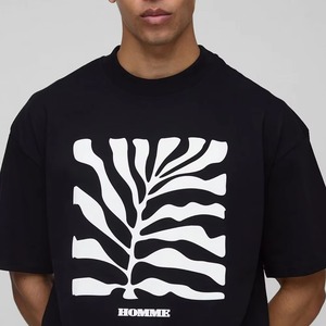 Camiseta oversize para hombre, hombros caídos, corte holgado, estilo streetwear, informal, de algodón, para verano. - Product Image 5