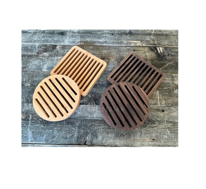 Sous-verres en bois pour théière/bouilloire, sous-verres en bois en forme de croix, antidérapants, décoratifs pour table, support pour plats chauds - Product Image 6