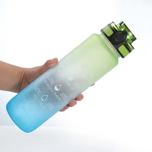 32 oz Wasser flasche-Motivational Plastic Space Cup mit Time Marker- Fitness Sport Wasser flasche für Office Gym Outdoor Sports