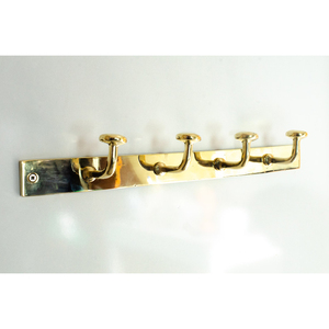 Unique Gold Color <b>Wall</b> Mounted Brass Material Coat <b>Hooks</b> Hanger With Screw <b>for</b> Towel <b>Key</b> Robe Scarf Bag Cap Coffee Cups Supplier - Product Image 1