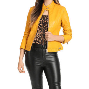 Vêtements d'extérieur de haute qualité pour femmes, veste en cuir, adaptée au style décontracté et à un usage quotidien - Product Image 3