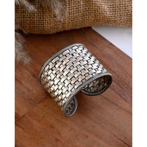 Meera Jaipur Aditi <b>Fashion</b> Cuff <b>Bracelets</b> Elegant Silver <b>Bangles</b> - Product Image 1