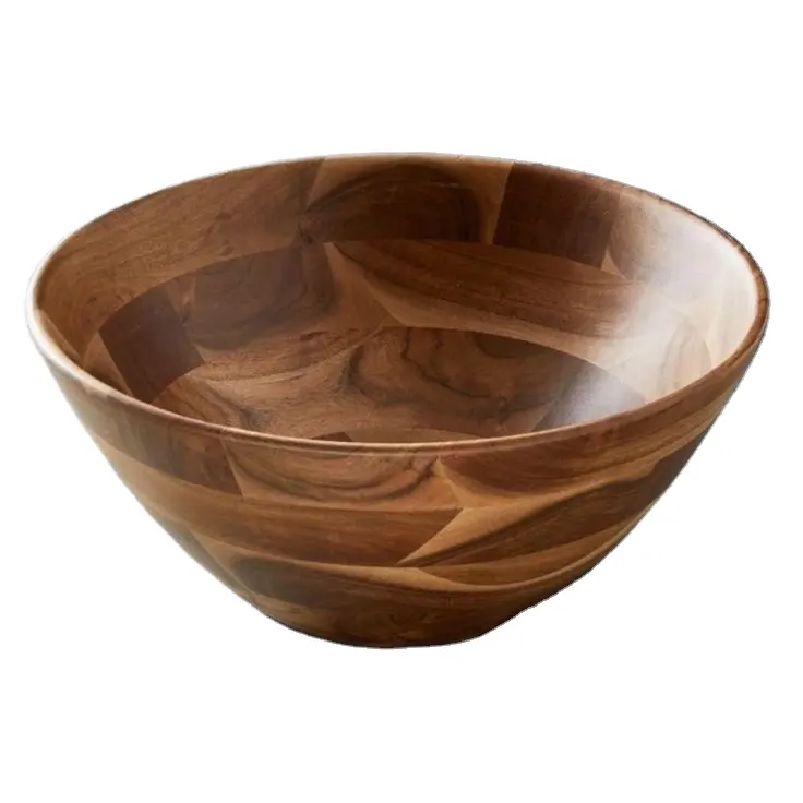 Tigelas de madeira feitas à mão de madeira de alta qualidade, tigelas japonesas de madeira para salada de sopa de arroz e molho, com as melhores tarifas de fábrica