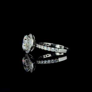 Luxury silver Round Cut Stone <b>Ring</b> with High Polished Finish, silver plated wending <b>ring</b>, Anniversary <b>ring</b> gift for women - Product Image 4