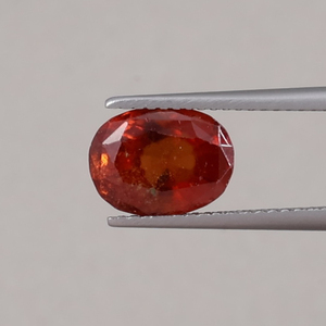 Hessonita Roja Natural, Gema Suelta de 3.66 Quilates, Corte Ovalado 10x7.5mm 6mm, Color Claro |   Joyería al por Mayor de Excelente Calidad con Certificación IGI - Product Image 1