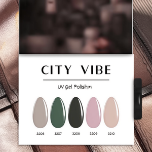 City Vibe Collection UV Gel Polish <b>Set</b> 3206 3207 3208 3209 3210 - Product Image 3