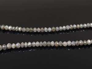Perles Rondelles Facettées en Diamant Gris Naturel de 4 mm, Fil de Pierres Précieuses de 15 Pouces pour la Fabrication de Bijoux, Vente en Gros - Product Image 4