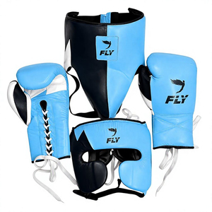 Conjunto de boxeo profesional de piel de vaca auténtica para competición, con protección para la cabeza y la zona íntima, equipo de protección para boxeo y MMA. - Product Image 2