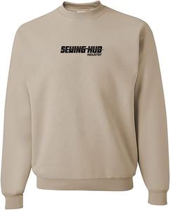 Sweat-shirt à col rond pour homme avec logo personnalisé, coton épais, unisexe, 100% coton, sweat-shirt à capuche vierge, broderie de haute qualité, respirant - Product Image 5