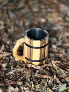 Taza de Madera Tallada a Mano con Diseño de Árbol Grabado, Asa Marrón Pulida, para Regalo y Decoración del Hogar - Product Image 6