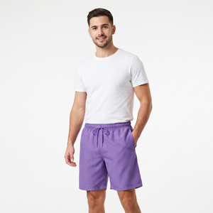 Short de survêtement ample pour homme 100 % polyester avec cordon de serrage à la taille, respirant, séchage rapide, décontracté, pour l'hiver, le streetwear et l'entraînement - Product Image 1