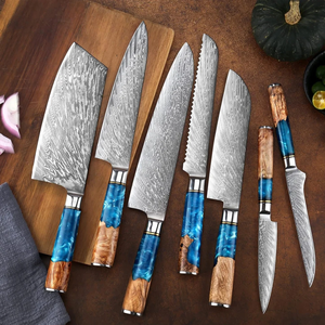 Ensemble de couteaux de cuisine professionnels LEGACY BLADES, acier damas fait main, manche en bois, qualité d'exportation, fabricant - Product Image 5