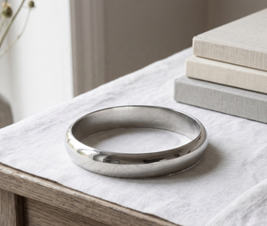 Solid 925 Sterling <b>Silver</b> Polished Hinged Cuff <b>Bangle</b> Bracelet | Classic Minimalist Fine Jewelry Gift <b>for</b> <b>Men</b> - Product Image 5