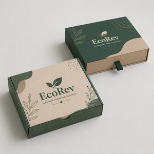 Caja de Papel Kraft Autoarmable EcoRev, Rectangular, Reciclable y Ecológica para Cosméticos, Cuidado Personal, Regalos y Manualidades - Product Image 4